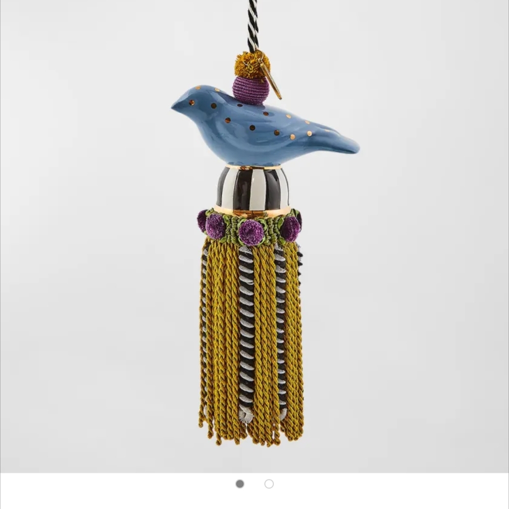 Blue Bird Tassel Ornament McKenzie Childs
